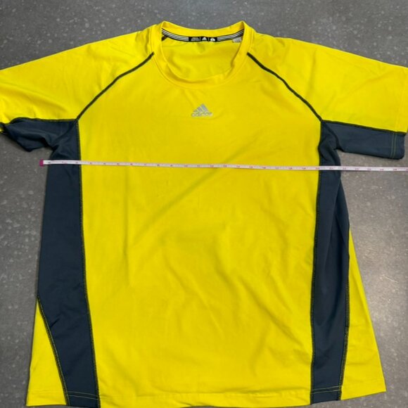 Adidas Yellow & Gray ClimaCool Performance T-Shirt – Size XL - Picture 11 of 11